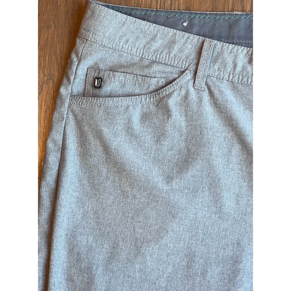 Linksoul Boardwalker Mens 34R Grey Heather Performance Golf Pants Straight Leg